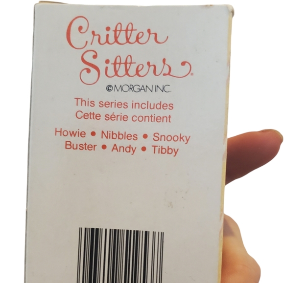 Vintage flocked dog Critter sitter Christmas ornament in original box - Picture 4 of 4